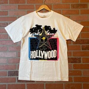 White holleywood shirt